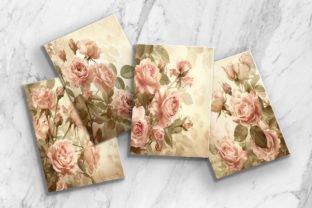 Vintage Roses Floral Digital Papers Graphic by ArtCursor · Creative Fabrica