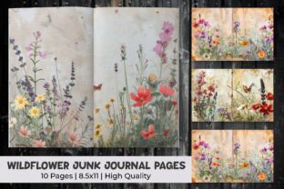 Wildflower Junk Journal Pages Graphic by mirazooze · Creative Fabrica