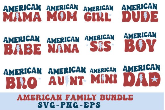 Preview of American Family SVG, 4th of July Svg T-shirt, sticker, and sublimation design