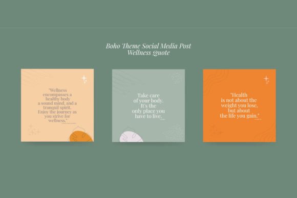 Boho Wellness Coach Instagram Kit Graphics