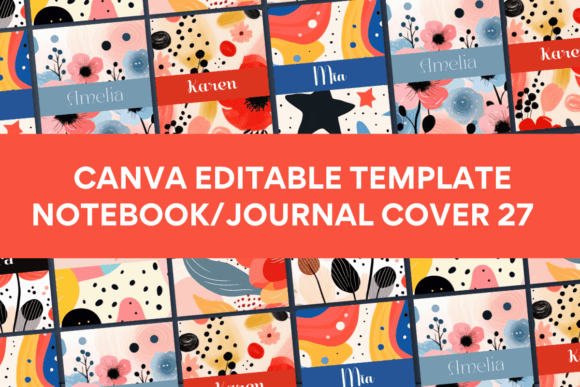 Editable Canva notebook and journal cover templates for beginners