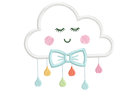Cloud Boy Embroidery Design