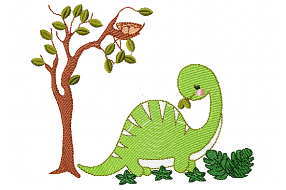 Dinosaur Embroidery Design