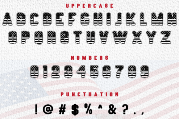 Flag Usa Font - Preview 2