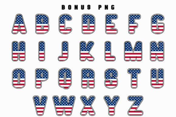 Flag Usa Font - Preview 3