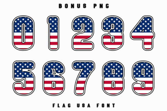 Flag Usa Font - Preview 4