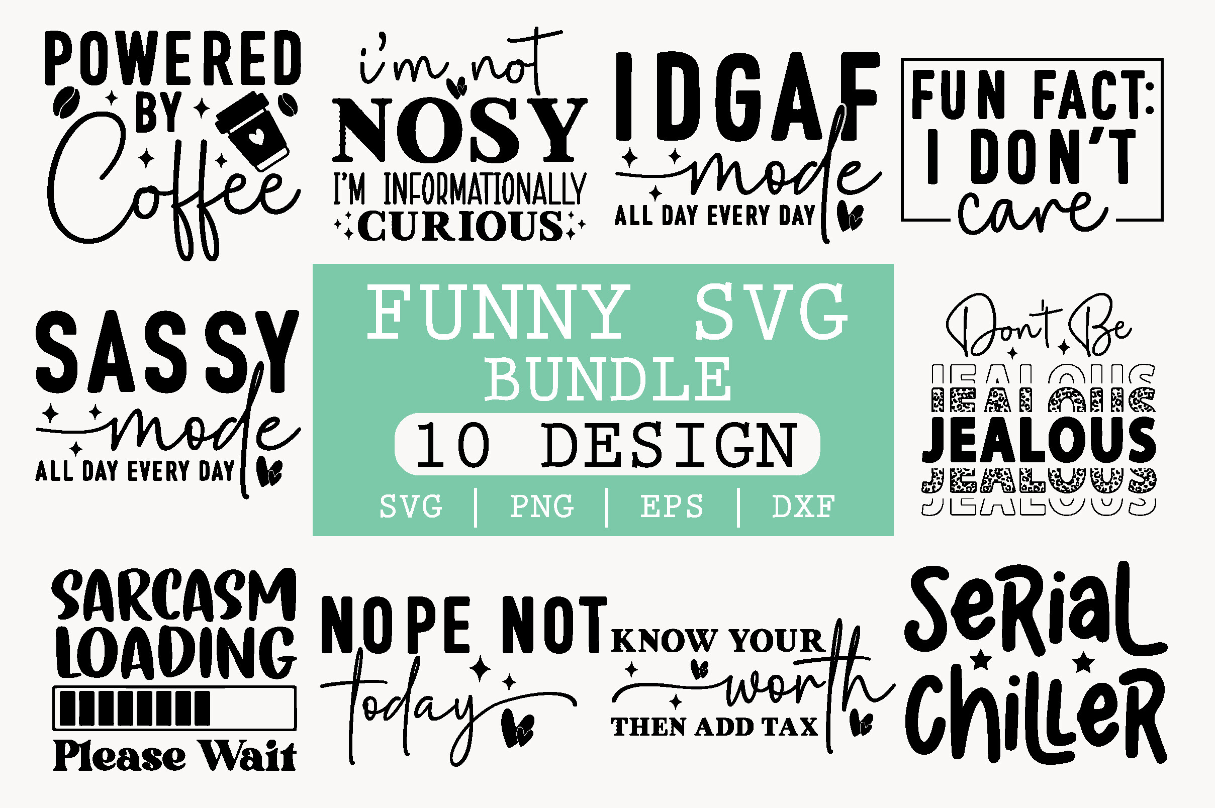 Funny Svg Bundle, Sarcastic Svg Bundle Graphic by Trendy CraftSVG ...
