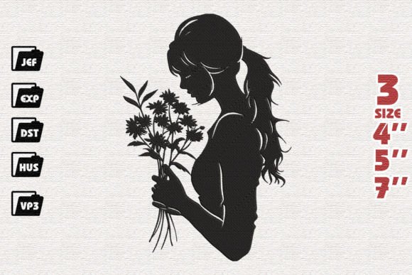 Girl Holding Flowers