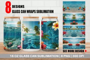 Glass Can Tropical Beach Graphic by Artnoy · Creative Fabrica