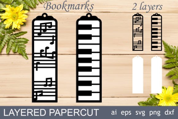 Music Bookmarks Svg Layered, Music Notes