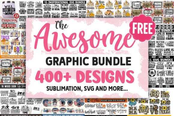 Giveaway – The Awesome Graphic Bundle: Free 400+ Unique Graphics | Commercial License