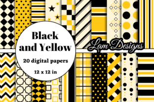 Black and Yellow Digital Papers Graphic by lam designs · Creative Fabrica