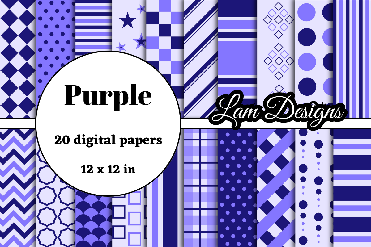 Purple Digital Papers Graphic by lam designs · Creative Fabrica