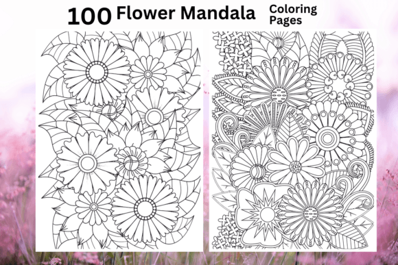 100 Flower Mandala Coloring Pages