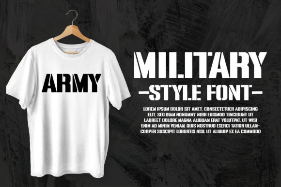 Black Stencil Font - Preview 1