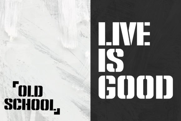 Black Stencil Font - Preview 5