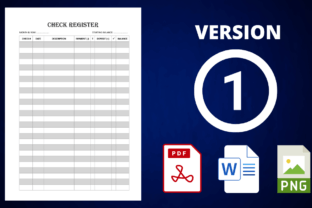 Check Collection Log Form Check Register Log Printable Graphic by creativejad · Creative Fabrica