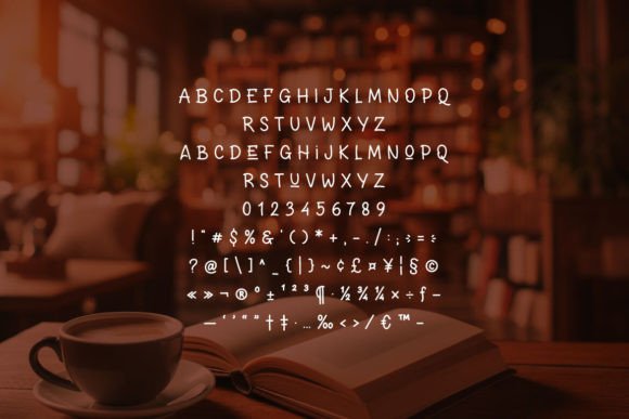 Coffee Book Font PNG with transparent background - Preview 3