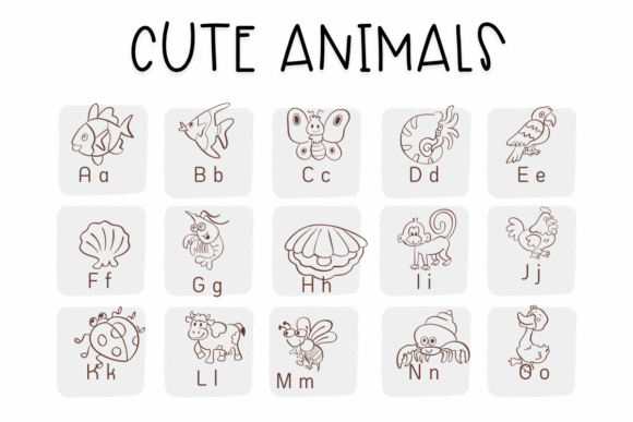 Cute Animals Font - Preview 1