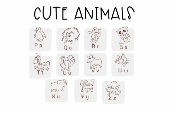 Cute Animals Font - Preview 2