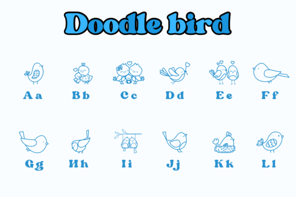 Doodle Bird Font - Preview 1