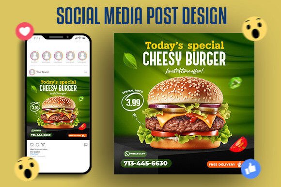 Hamburger Fast Food Promotion Instagram