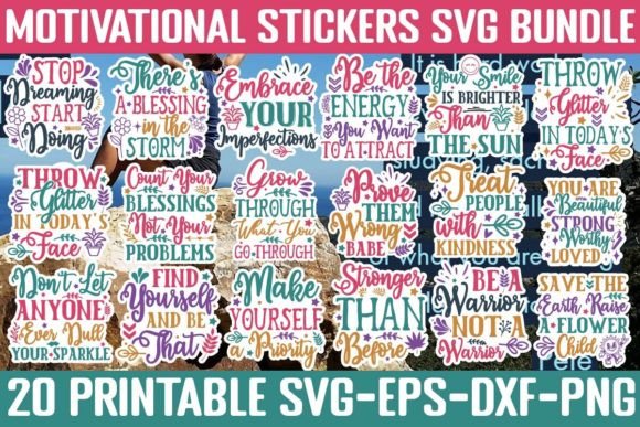 Motivational Stickers SVG Bundle