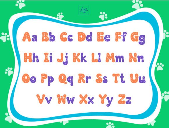 Retro Spot Dog Font PNG with transparent background - Preview 1