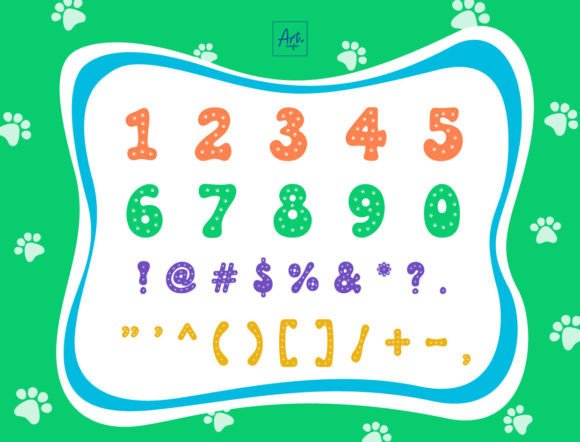 Retro Spot Dog Font PNG with transparent background - Preview 2