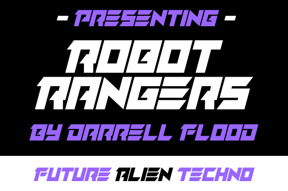 Robot Rangers Font PNG with transparent background - Preview 1