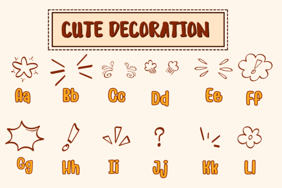 Cute Decoration Font - Preview 1