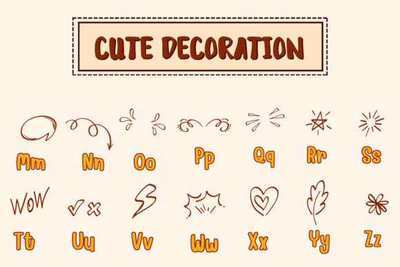 Cute Decoration Font - Preview 2