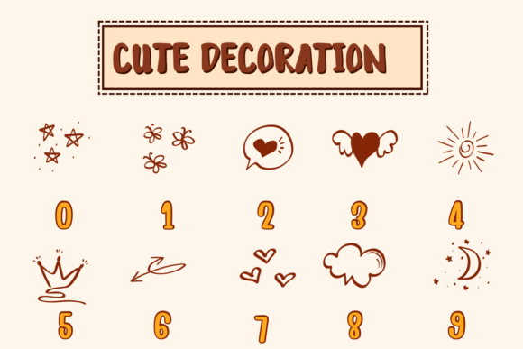 Cute Decoration Font - Preview 3