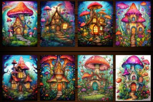 250 Whimsical Fairy Home Coloring Pages Graphic by E A G L E · Creative ...