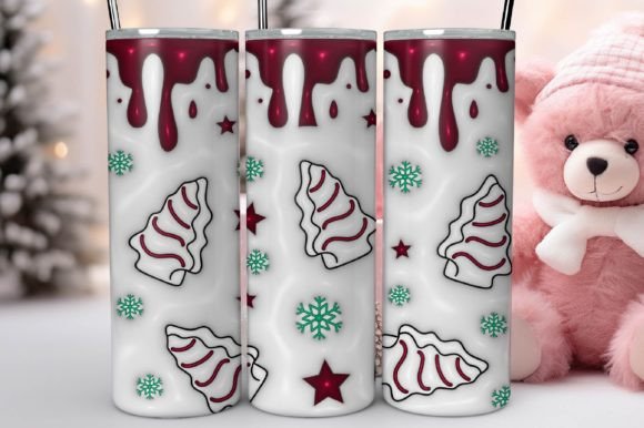 3D Christmas Inflated Tumbler Wrap