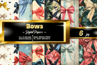 Bows Digital Papers Graphic by Hurairagraphics · Creative Fabrica