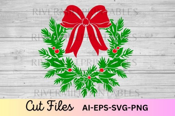 Christmas Wreath SVG Cut File