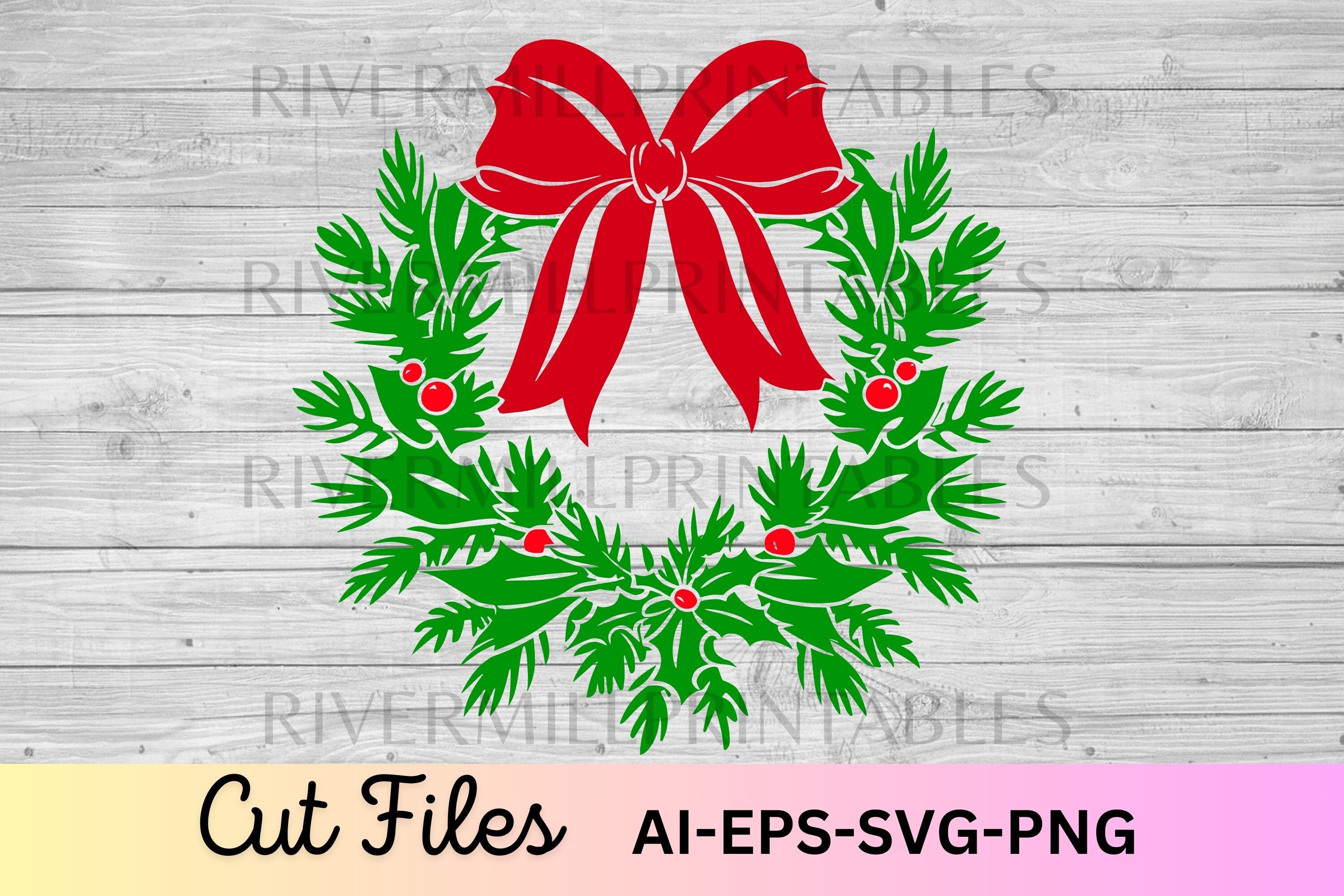 Christmas Wreath SVG Cut File