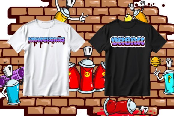 Danger Graffiti Font PNG with transparent background - Preview 4