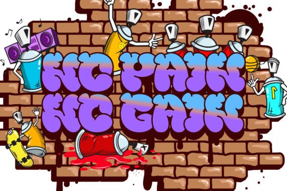 Danger Graffiti Font PNG with transparent background - Preview 5