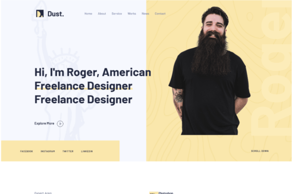 Dust - Resume Portfolio WordPress Theme