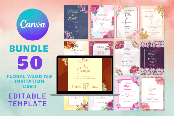 Floral Wedding Invitation Card