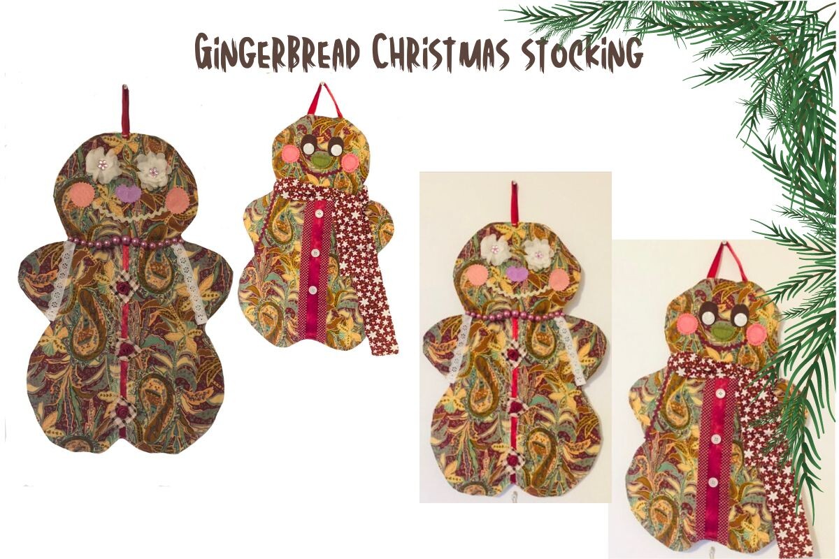 GingerBread Stocking Stocking Sewing PDF