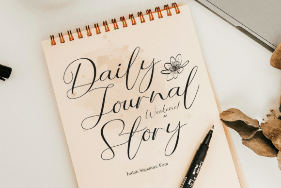 Indah Signature Font - Preview 3
