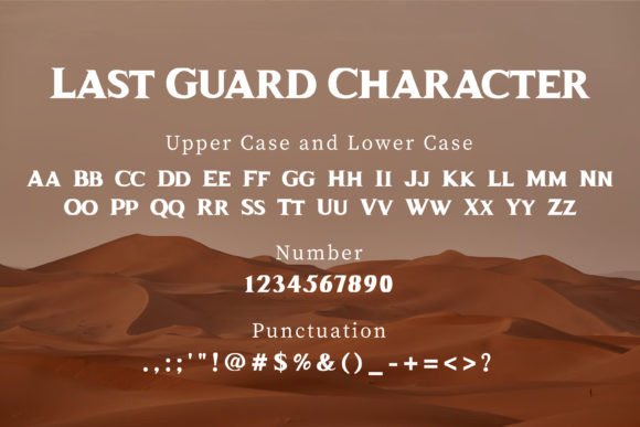 Last Guard Font PNG with transparent background - Preview 4