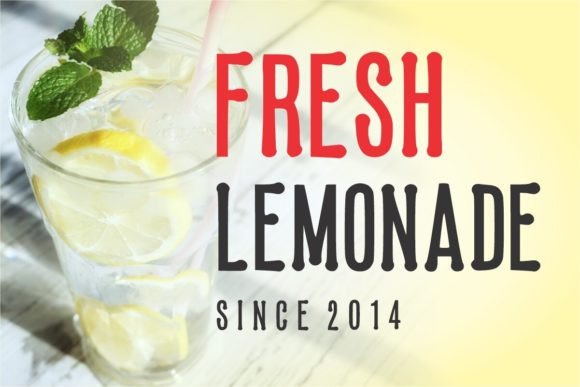 Lemon Squash Font PNG with transparent background - Preview 1