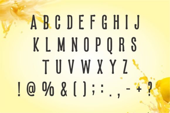 Lemon Squash Font PNG with transparent background - Preview 4