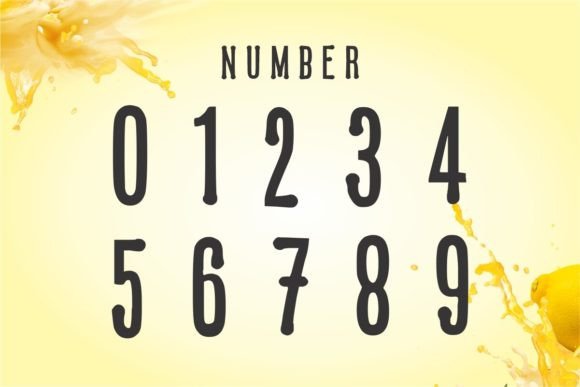 Lemon Squash Font PNG with transparent background - Preview 5
