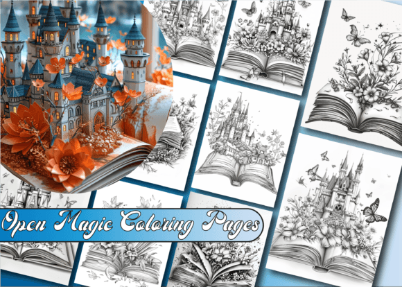 Open Magic Coloring Book for Adults