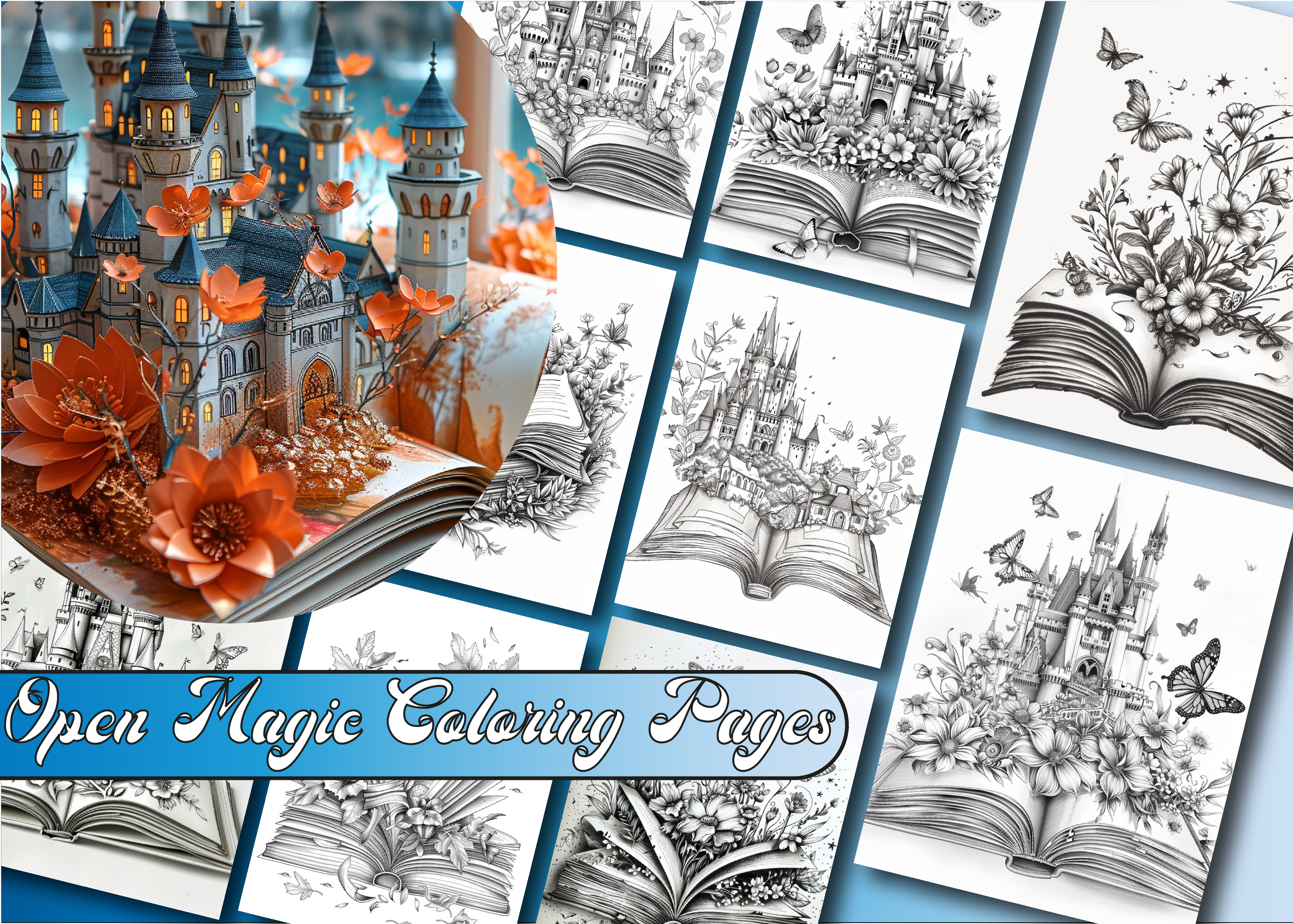Open Magic Coloring Book for Adults